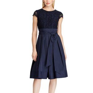 Lace-Taffeta Dress